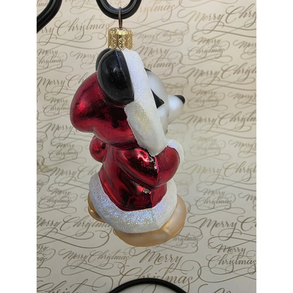 2000 Christopher Radko Disney Jewel Mickey Snowball Glass Ornament 00-DIS-33